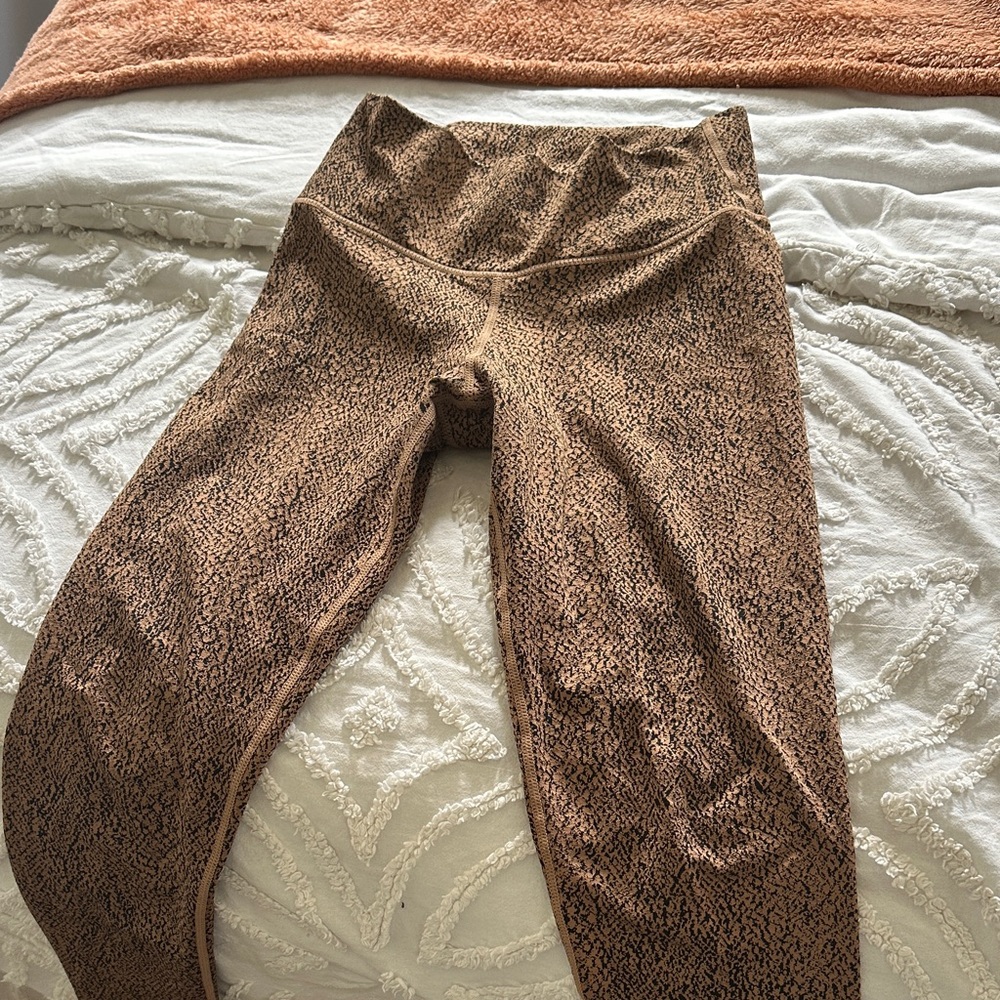Women’s Sage Brown Textured Leggings